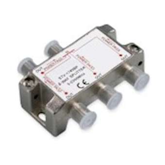 Répartiteur TV-SAT intérieur - 1 vers 4 - prise F - courant continu - métal|Erard-EAD5404