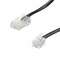 Cordon RJ11 M / RJ45 M - haut-débit ADSL - gaine pvc plate noire - 3m