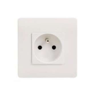 Prise élec 230V (2 pôles + terre) F murale à monter - NF - 80x80mm|Erard-EAD722136