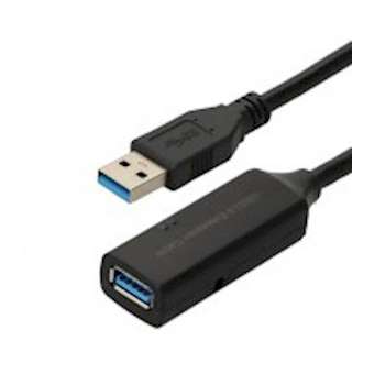 Cordon USB 3.2 gen 1 - A M/F amplfié - 5gbps - alim. fournie - noir - 20m|Erard-EAD722438