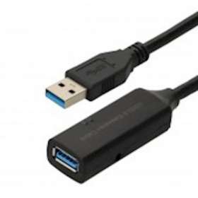 Cordon USB 3.2 gen 1 - A M/F amplfié - 5gbps - alim. fournie - noir - 20m|Erard-EAD722438