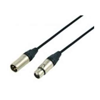 Cordon XLR 3 broches - M/F - NEUTRIK - diam 6 mm - prises métal - noir - 0m50|Erard-EAD907138