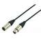 Cordon XLR 3 broches - M/F - NEUTRIK - diam 6 mm - prises métal - noir - 0m50