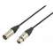 Cordon XLR 3 broches - M/F - NEUTRIK - diam 6 mm - prises métal - noir - 30m