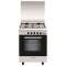 Cuisinière 60 x 60 cm inox/manettes noires - Alpha - Four gaz émail lisse 67 L|Airlux-ALXGA660MIX