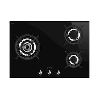 Table gaz - 72 cm - plan en verre céramique - bord droit|Smeg france-SMFPV373LCN