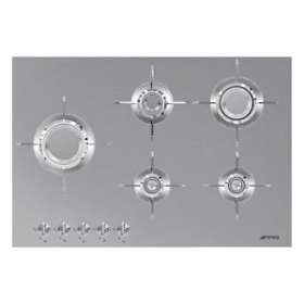 Table gaz 'Linea ' - 75 cm - inox - bord droit|Smeg france-SMFPXL675L