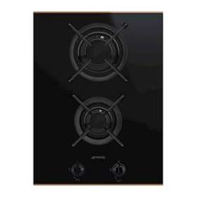 Domino gaz 'Dolce Stil Novo' - 38 cm - plan en verre céramique - bord droit|Smeg france-SMFPV632CNR