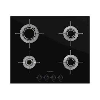 Table gaz 'Linea ' - 60 cm - plan en verre céramique - bord droit|Smeg france-SMFPVL664CN