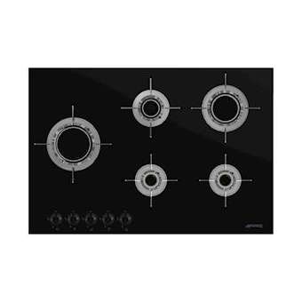 Table gaz 'Linea ' - 75 cm - plan en verre céramique - bord droit|Smeg france-SMFPVL675LCN