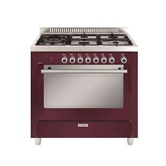 Cuisinière 90 x 60 cm rouge rubis - Matrix - Four électrique multifonction cata.|Airlux-ALXGX960CVBR