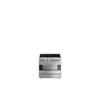 Centre de cuisson 'Esthétique Concerto' manettes noires - 90 cm|Smeg france-SMFBG91IX9-1