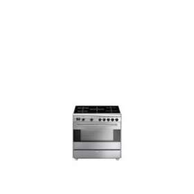 Centre de cuisson 'Esthétique Concerto' manettes noires - 90 cm|Smeg france-SMFBG91IX9-1