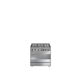 Centre de cuisson 'Esthétique Concerto' manettes noires - Pyrolyse - 90 cm|Smeg france-SMFBG91PX9-1