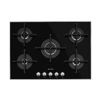 Table gaz 'Linéa' - 75 cm - encastrement standard|Smeg france-SMFPV175N2