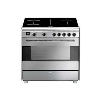 Centre de cuisson 'Esthétique Concerto' manettes noires 90 cm|Smeg france-SMFBG91IX2