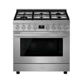 Centre de cuisson 'Portofino' 90 cm Plan de cuisson: 6 brûleurs gaz|Smeg france-SMFCPF9GMX1