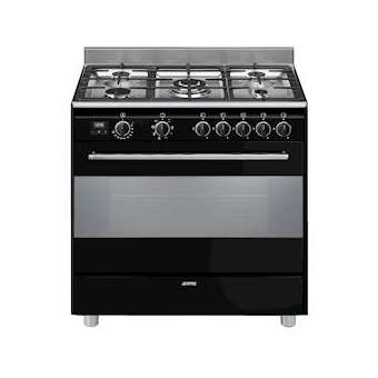Centre de cuisson 'Esthétique Concerto' manettes noires 90 cm|Smeg france-SMFBG91N2