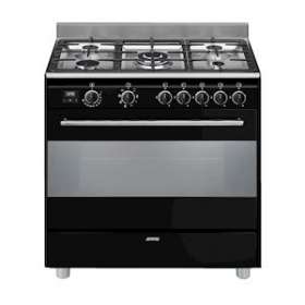 Centre de cuisson 'Esthétique Concerto' manettes noires 90 cm|Smeg france-SMFBG91N2