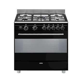 Centre de cuisson 'Esthétique Concerto' manettes noires 90 cm|Smeg france-SMFBG91CTN2