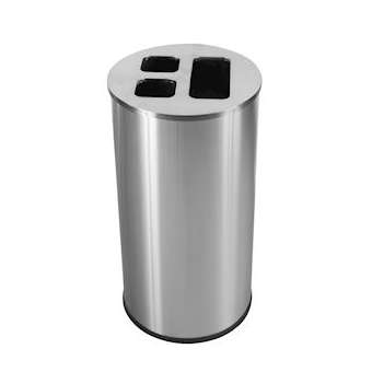 COLLECTEUR 60L inox brossé 3 bacs|JVD-JVD8991081