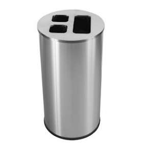 COLLECTEUR 60L inox brossé 3 bacs|JVD-JVD8991081