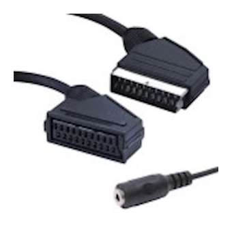 Adaptateur Péritel M/F - sortie audio (Jack 3.5mm F) - extraction du son - 0m20|Erard-EAD6581