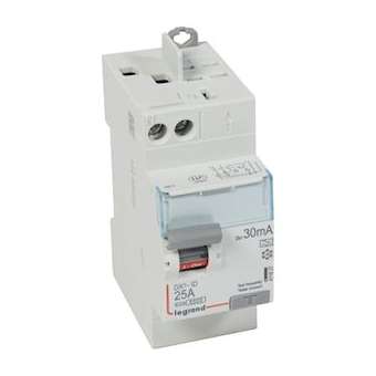Interrupteur différentiel DX³-ID haut vis/haut auto 2P 230V~ 25A A 30mA - 2 mod|Legrand-LEG411637