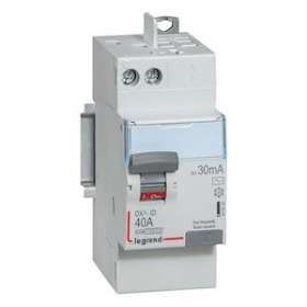 Interrupteur differentiel DX³-ID 2P type AC 30mA arrivée haut/départ haut 40A|Legrand-LEG092896