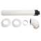Kit ventouse horizontale 80/125 - nez noir