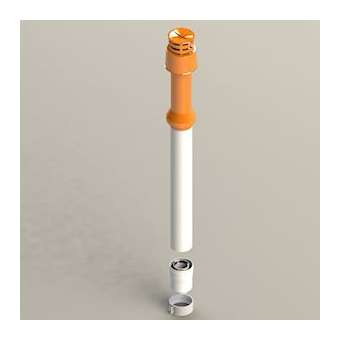 Ventouse verticale en 60/100 ocre|Atlantic PAC et Chaudières-AEN074401