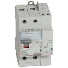 Interrupteur différentiel DX³-ID haut vis/haut auto 2P 230V~ 63A AC 30mA - 2 mod|Legrand-LEG411633