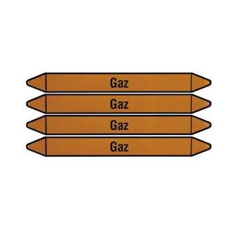 PLAQUE AUTOCOLLANTE JAUNE Pour tuyauterie gaz - sachet|Gurtner-GUR21854