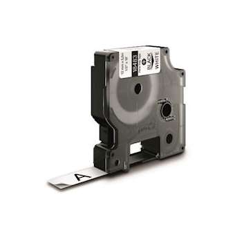 Ruban permanent polyester 12 mm x 5,5 m Noir/Blanc|NWL France-DYM18483