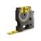 Ruban Vinyle coloré 12 mm x 5,5 m Noir/Jaune