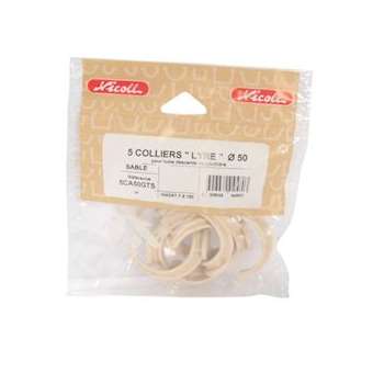5 colliers/attaches lyre d 50 sable|Nicoll-NCL5CA50GTS
