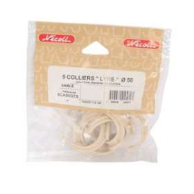 5 colliers/attaches lyre d 50 sable|Nicoll-NCL5CA50GTS