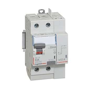 Interrupteur différentiel bipolaire - type A 30 mA arrivée haut/départ haut 63 A|Legrand-LEG092899