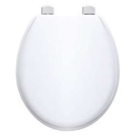 Abattant WC OLFA RETILITH modele TRADITION Blanc CHARNIERES FIXES INOX|Olfa-OL47TD00010206B