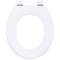 Abattant WC OLFA RETILITH modele TRADITION SIMPLE Blanc CHARNIERES FIXES INOX