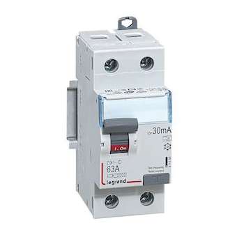Interrupteur différentiel DX³-ID 2P type A 30mA arrivée haut/départ bas 63A|Legrand-LEG092837