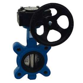 VANNE PAPILLON OREILLES TARAUDEES PAPILLON FONTE MANCHETTE EPDM DN200+REDUCTEUR|Adg-AF9481T-200-V