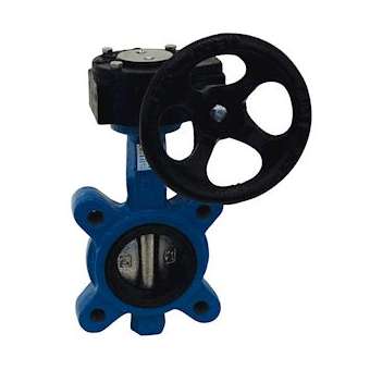 VANNE PAPILLON OREILLES TARAUDEES PAPILLON FONTE MANCHETTE EPDM DN250+REDUCTEUR|Adg-AF9481T-250-V