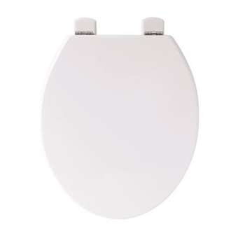 Abattant WC OLFA RETILITH modele EUROPE Blanc CHARNIERES FIXES INOX|Olfa-OL47EU00010206B