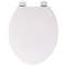 Abattant WC OLFA RETILITH modele EUROPE Blanc CHARNIERES FIXES INOX