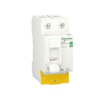 Resi9 - inter différentiel - 2P - 63A - 30mA - Type AC - peignable - alim bas|Schneider Electric-SCHR9PRC263