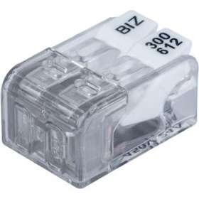 Borne de connexion à leviers 2 entrées Biz'Wing mini 2.5 0.2-2.5 mm² (x 100)|Bizline-BIZ300612