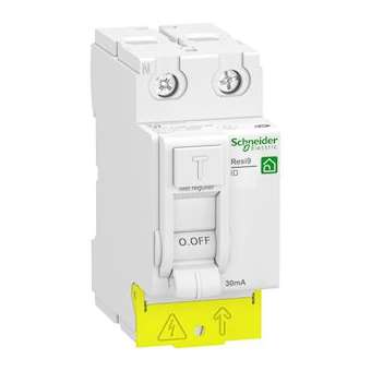 Resi9 - inter différentiel - 2P - 25A - 30mA - Type AC - peignable - alim bas|Schneider Electric-SCHR9PRC225