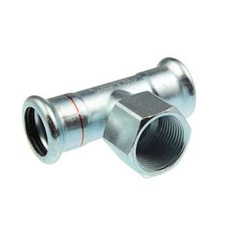 VSH XPress Carbone Té mixte fileté FFF 42xRp1/2x42|Aalberts Integrated Piping Systems BV-IPH6202867