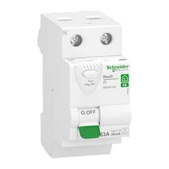 RESI9 XE - interrupteur différentiel - 2P - 63A - 30mA - Type Fsi - embrochable|Schneider Electric-SCHR9ERF263